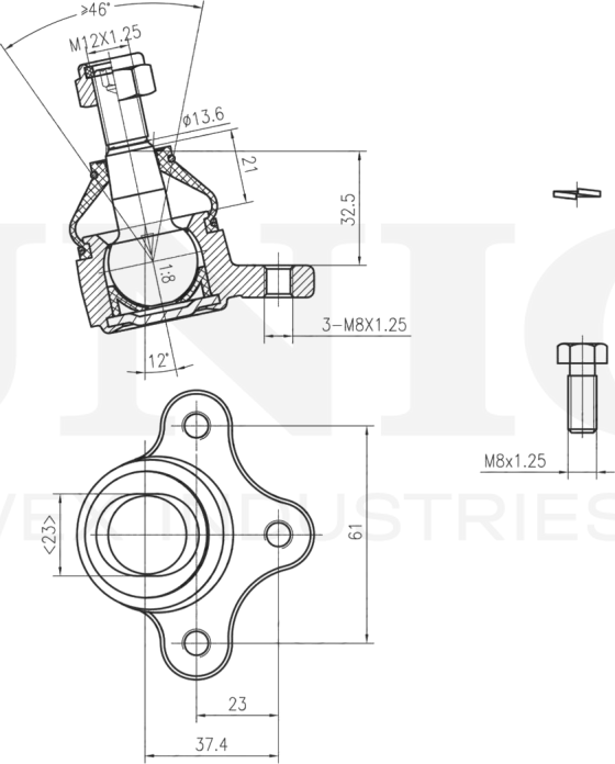 Опора шаровая (Unio). Артикул SSP-20024