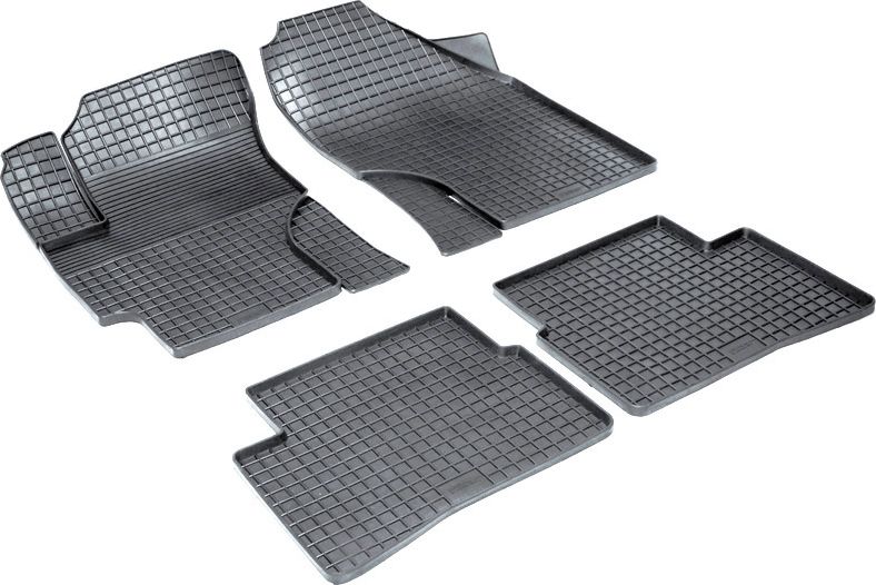 Коврики резиновые Seintex с узором сетка для салона Hyundai Verna III 2006-2009. Артикул 00352