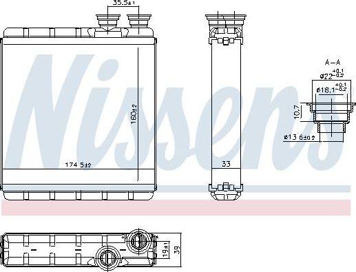 Радиатор отопителя (печки) Nissens для Audi A1 II (GB) 2018-2026. Артикул 707302