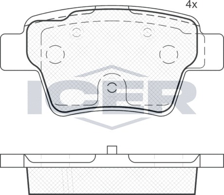 Тормозные колодки Icer. Артикул 181765
