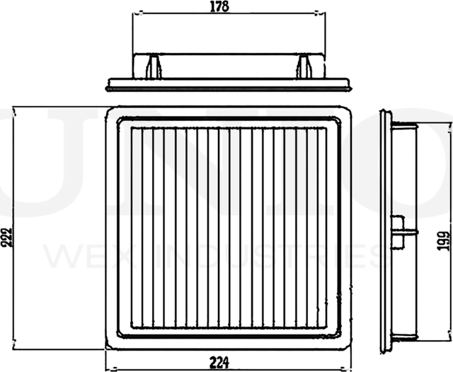 Фильтр воздушный (Unio). Артикул FLT-10142