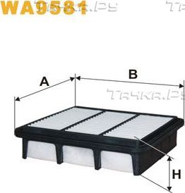 Воздушный фильтр WIX Filters для Kia Ceed I 2006-2012. Артикул WA9581