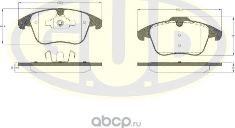 Тормозные колодки G.U.D.. Артикул GBP121900
