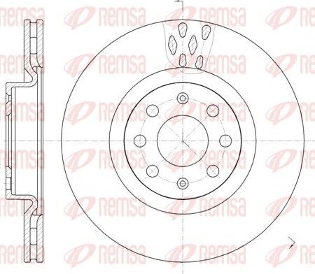 Тормозной диск Remsa передний для Saab 9-5 II 2010-2012. Артикул 6982.10
