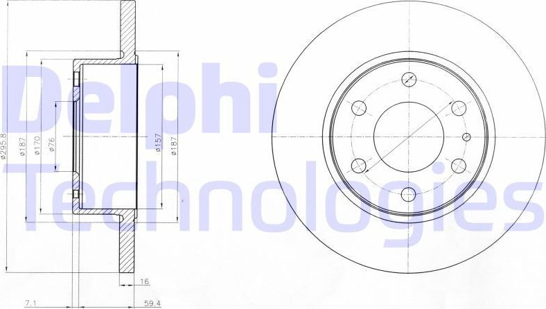 Тормозной диск Delphi. Артикул BG4165