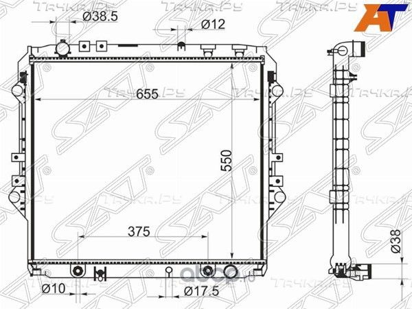 РАДИАТОР TOYOTA HILUX 15- (SAT). Артикул TY0018