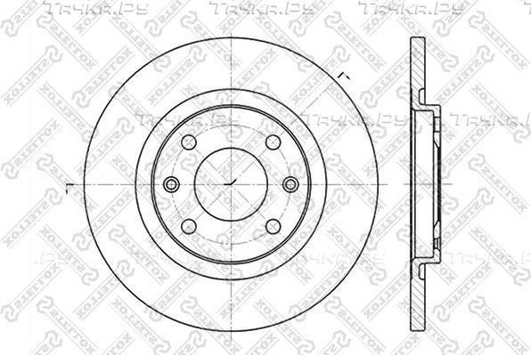 Тормозной диск Stellox передний для Citroen C-Elysee I 2012-2026. Артикул 6020-1925-SX
