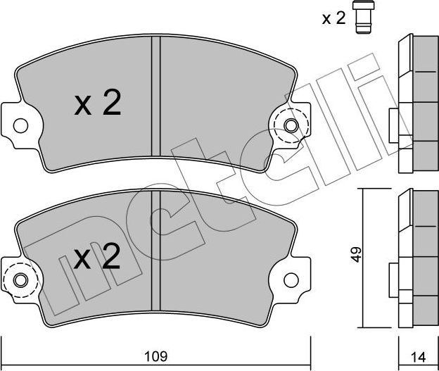 Тормозные колодки Metelli. Артикул 22-0005-5