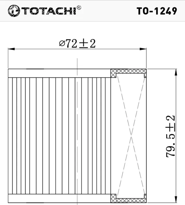 фильтр масляный (Totachi). Артикул TO1249