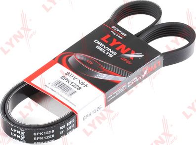 Приводной ремень поликлиновой LYNXauto. Артикул 6PK1228