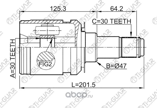 ШРУС 00690111150 (TI-Guar). Артикул TGCVJ0069