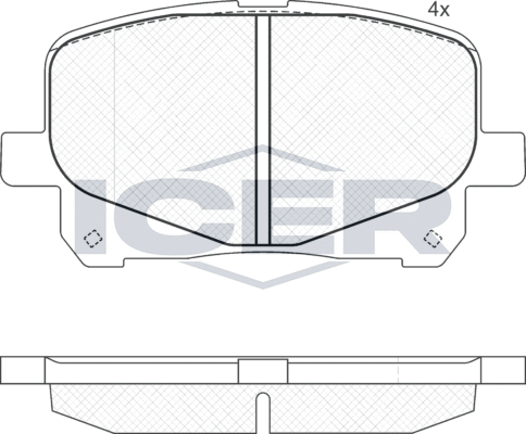 Тормозные колодки Icer. Артикул 181555