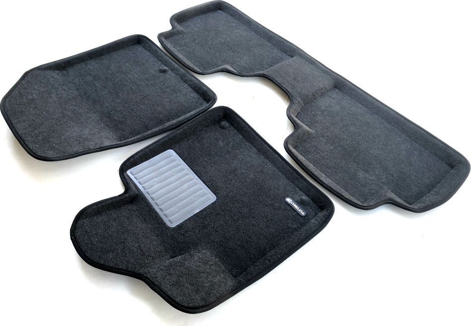 Коврики текстильные Euromat 3D Business для салона Hyundai Santa Fe IV 2018-2026 Темно-серые. Артикул EMC3D-002704G