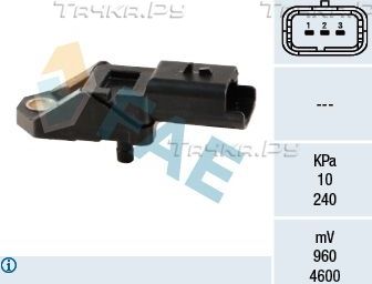 Датчик абсолютного давления (ДАД, MAP) FAE для Peugeot 406 I 2001-2004. Артикул 15027