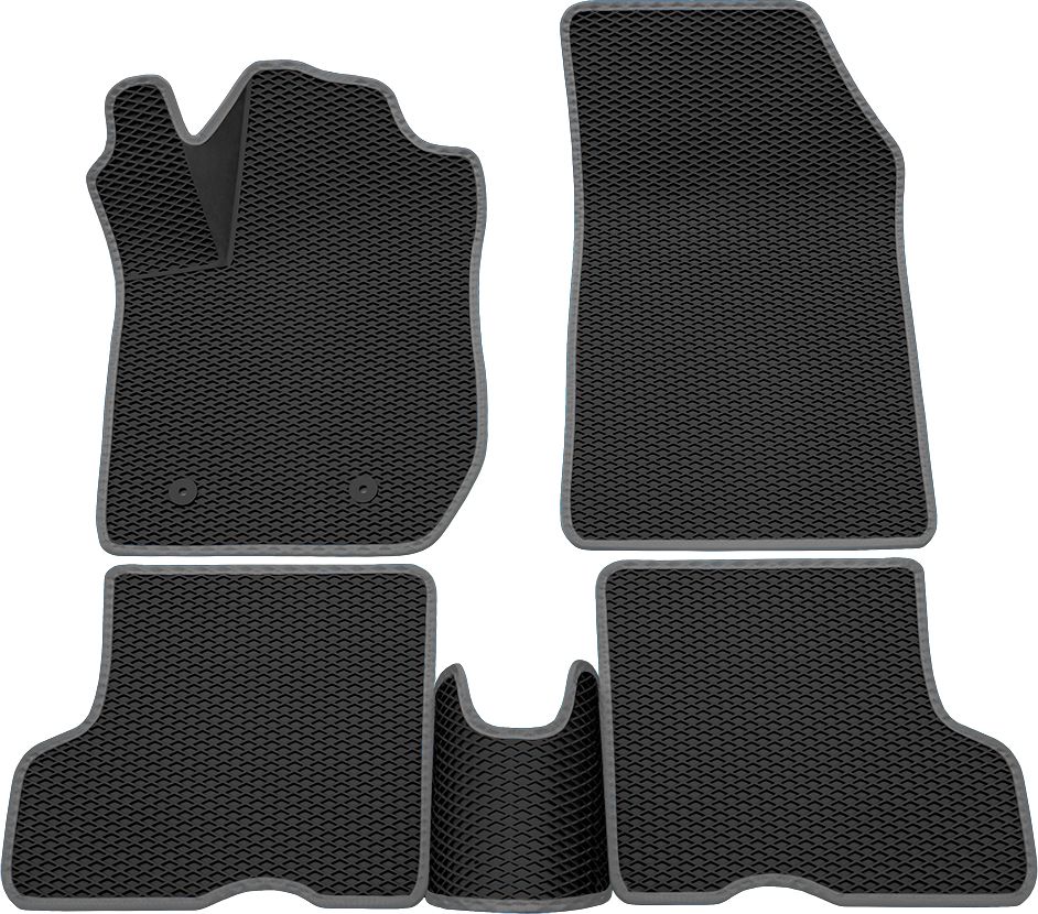 Коврики Rezkon 3D EVA Ромб резиновые для салона Lada Xray Оptima 2015-2026 Серый кант. Артикул 9239055102