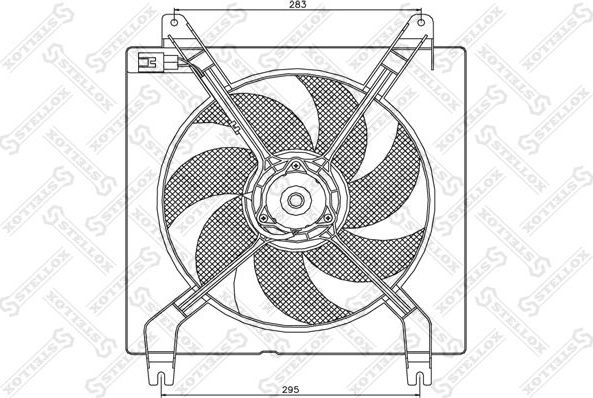 Вентилятор радиатора двигателя Stellox для Daewoo Lacetti 2004-2010. Артикул 29-99254-SX