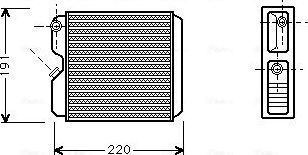 Радиатор отопителя (печки) AVA. Артикул OL6240
