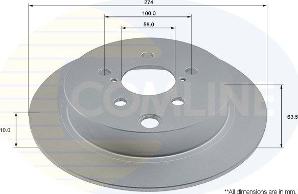 Тормозной диск Comline задний для Subaru XV II 2017-2026. Артикул ADC2912