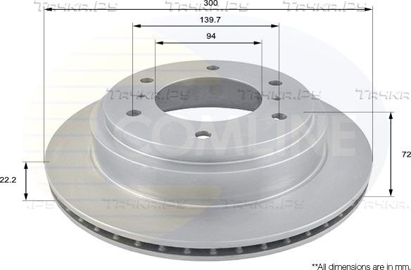 Тормозной диск Comline COATED. Артикул ADC0360V