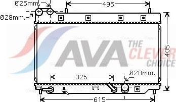 Радиатор охлаждения двигателя AVA ** CLEVER FIT **. Артикул HD2195
