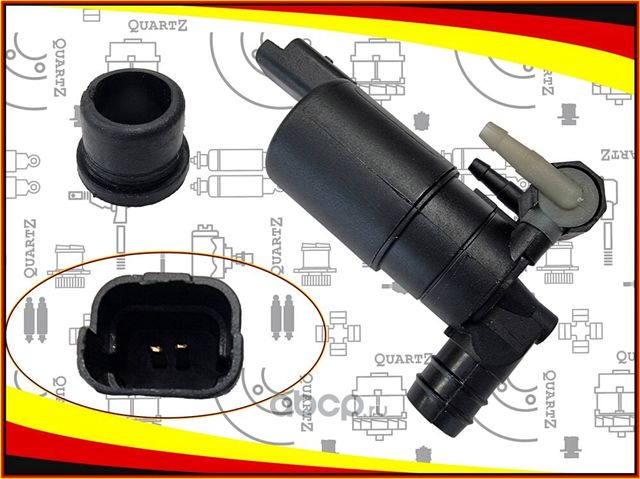 Насос стеклоомывателя RENAULT, DACIA, OPEL, FIAT, PEUGEOT, CITROEN (Quartz). Артикул QZ6001549444