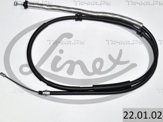 Трос ручника (тросик ручного тормоза) Linex. Артикул 22.01.02