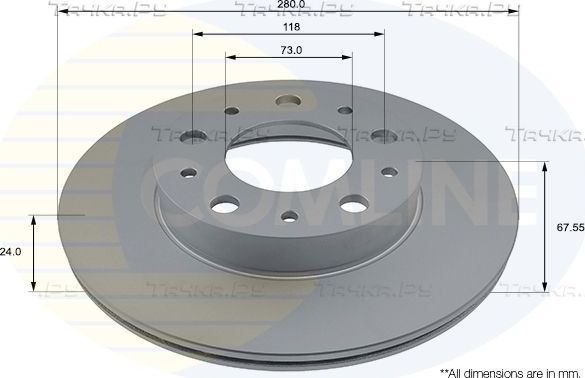 Тормозной диск Comline Comline передний для Fiat Ducato III 2006-2026. Артикул ADC4002V