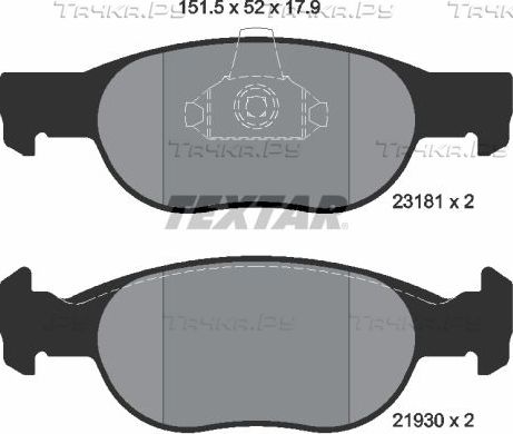 Тормозные колодки Textar Q+. Артикул 2318101