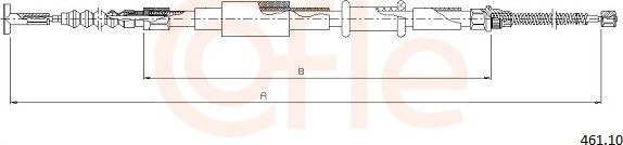 Трос ручника (тросик ручного тормоза) Cofle задний правый для Fiat Brava 1995-2002. Артикул 461.10