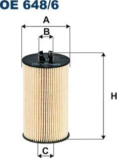 Масляный фильтр Filtron для Opel Adam I 2012-2019. Артикул OE 648/6