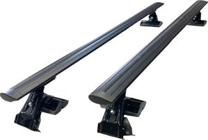 Багажник на крышу INTER D-1 креп. за дверные проемы для Chevrolet Aveo I седан 2006-2011 (Крыловидные дуги ЧЕРНЫЕ). Артикул 5518-1109