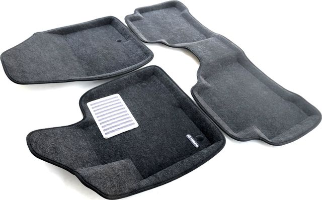 Коврики текстильные Euromat 3D Lux для салона Hyundai Santa Fe III 2012-2018 Темно-серый. Артикул EM3D-002723G