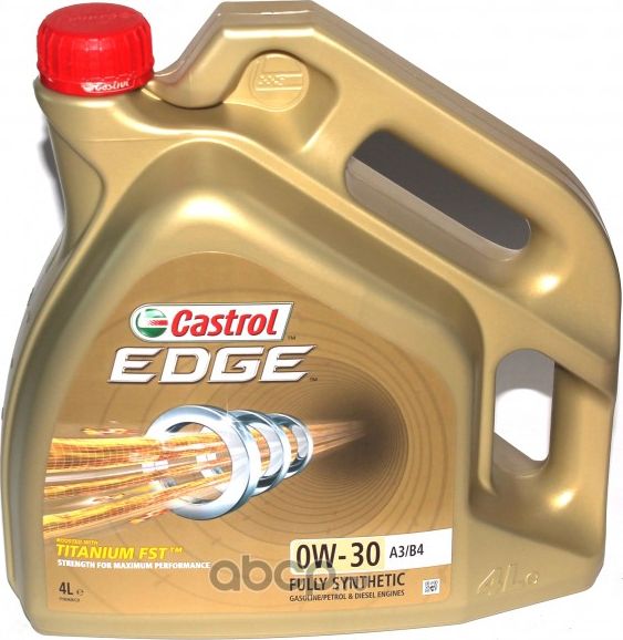 Масло моторное EDGE A3/B4 TITANIUM FST 0W-30 (Синетическое, 4л) (Castrol). Артикул 4008177076916