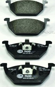 Тормозные колодки Hella передние для Audi A1 II (GB) 2018-2026. Артикул 8DB 355 008-591