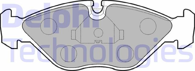 Тормозные колодки Delphi (Low-Metallic) передние для Saab 9000 I 1984-1998. Артикул LP786