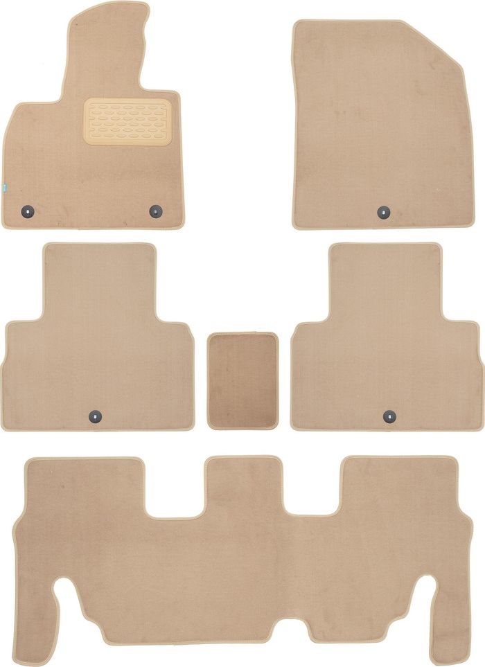 Коврики текстильные Klever Premium для салона Hyundai Palisade 7 мест 2020-2026 БЕЖЕВЫЕ. Артикул KLEVER0402007122112kh