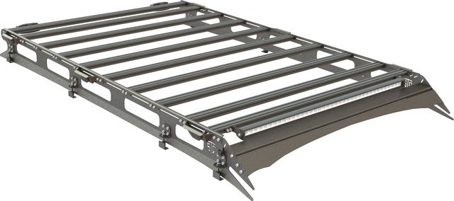 Экспедиционный багажник STC для Toyota Land Cruiser 80 1990-1997 шторка, дальний, рабочий и задний свет. Артикул STC-TLC80-TR1-L1L2L3