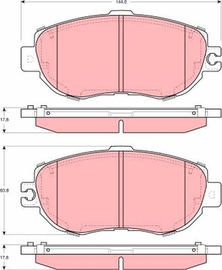 Тормозные колодки TRW передние для Lexus LS I 1992-1995. Артикул GDB1241