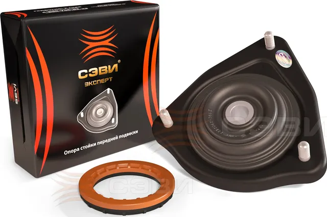 Опора стойки передней подвески СЭВИ-ЭКСПЕРТ со смещением 12 мм (с подшипником) ВАЗ 2190-2192, 2194 с ЭУР SEVI 1130 Sevi. Артикул 1130