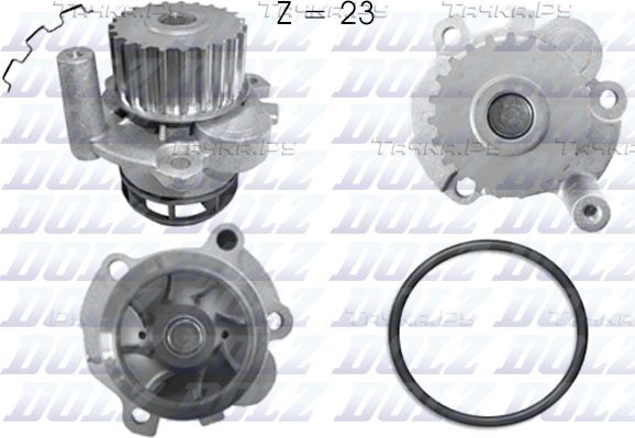 Помпа (водяной насос) Dolz для Skoda Octavia A5 2005-2013. Артикул A212