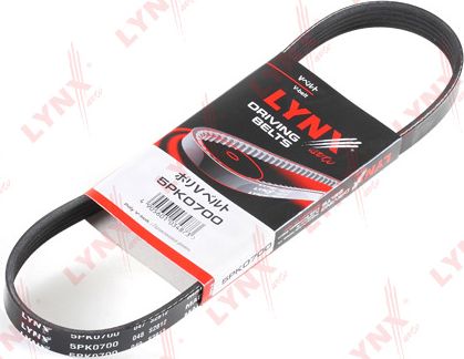 Приводной ремень поликлиновой LYNXauto. Артикул 5PK0700