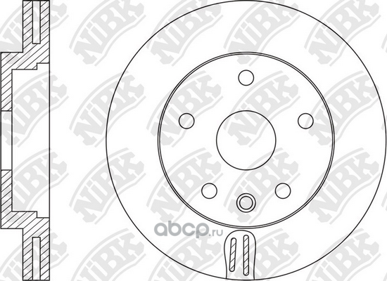 ДИСК ТОРМОЗНОЙ ПЕРЕДНИЙ (ком-т 2шт) (Nibk). Артикул RN1589V