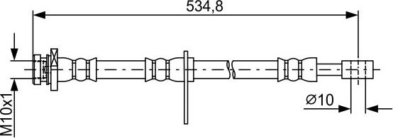 Тормозной шланг Bosch для Suzuki Grand Vitara III 2005-2015. Артикул 1 987 481 851