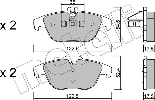 Тормозные колодки Metelli. Артикул 22-0666-0