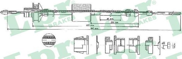 Трос сцепления LPR. Артикул C0022C