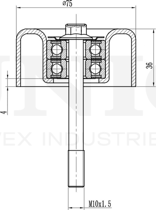 Ролик поликлинового ремня направляющий (Unio). Артикул TNS-10291