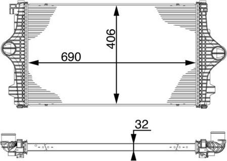 Интеркулер Mahle Premium. Артикул CI 219 000P