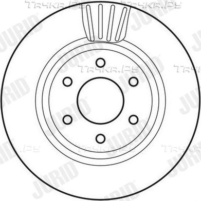 Тормозной диск Jurid передний для Nissan Pathfinder R51 2005-2014. Артикул 562813JC