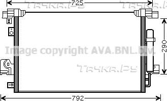 Радиатор кондиционера (конденсатор) AVA (алюминий). Артикул MT5210D