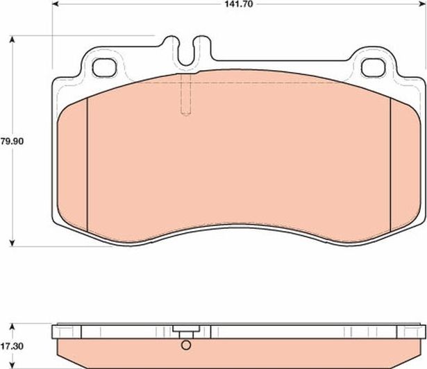 Тормозные колодки TRW. Артикул GDB1822